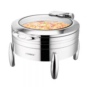 Round 6.0L Stainless Steel Chafer with Stand (Sicily Series)-W17-36002