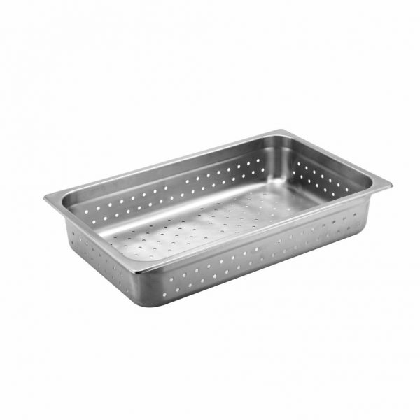 1-1 Size Stainless Steel Gastronorm Perforated Pan, anti-jamming, 530x325x100mm, thickness 0.7mm, 13.5L14.3u.s.qt-23118QH