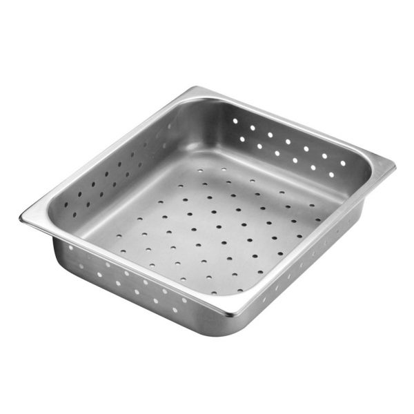 1-1 Size Stainless Steel Gastronorm Perforated Pan, anti-jamming, 530x325x65mm, thickness 0.7mm, 8.5L9.0u.s.qt-23117QH