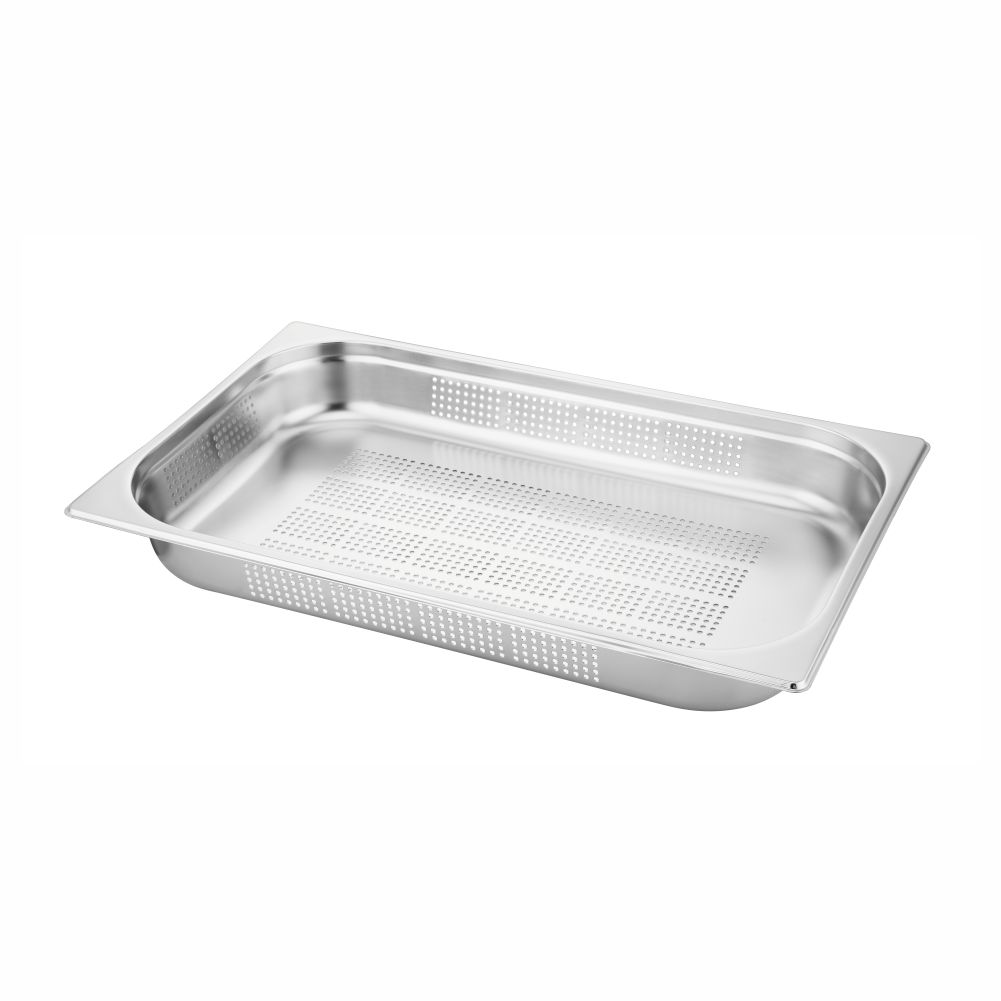 1-1 Size Stainless Steel Gastronorm Perforated Pan(C2 Series), 530x325x65mm, thickness 0.6mm, 8.5L9.0u.s.qt-C21065P