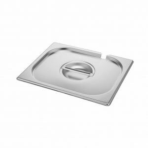 1-2 Size Stainless Steel Gastronorm Pan Notched Cover(C2 Series), 325x265mm, thickness 0.7mm-C22CN