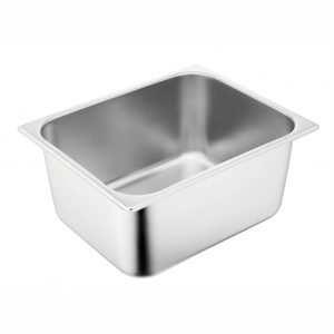 1-2 Size Stainless Steel Gastronorm Pan(M2 Series), 325x265x150mm, thickness 0.6mm, 10.0L10.6u.s.qt-M22150AB