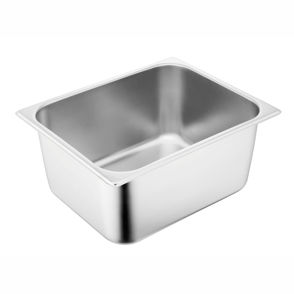 1-2 Size Stainless Steel Gastronorm Pan(M2 Series), 325x265x150mm, thickness 0.6mm, 10.0L10.6u.s.qt-M22150AB