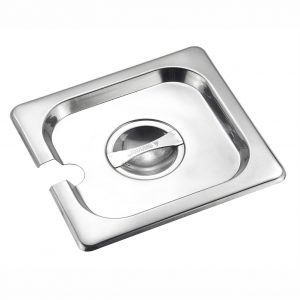 1-6 Size Stainless Steel Gastronorm Pan Notched Cover, 176x162mm, thickness 0.6mm-23616AE