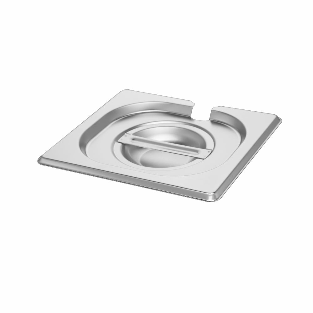 1/6 Size Stainless Steel Gastronorm Pan Notched Cover(C2 Series), 176x162mm, thickness: 0.7mm