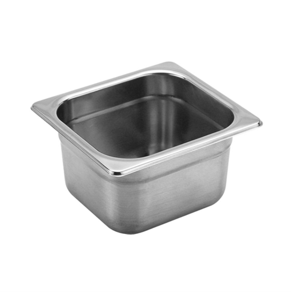 1-6 Size Stainless Steel Gastronorm Pan, anti-jamming, 176x162x100mm, thickness 0.7mm, 1.7L1.8u.s.qt-23618Q