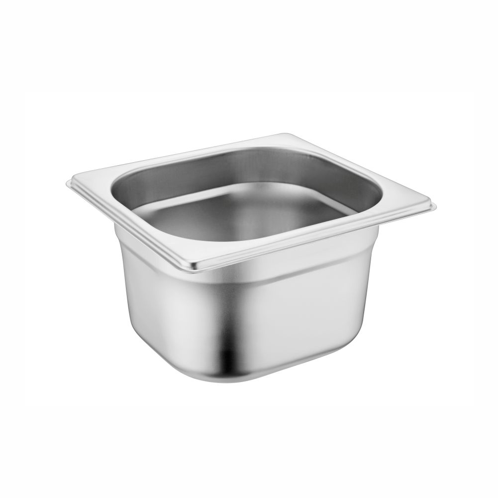 1-6 Size Stainless Steel Gastronorm Pan(M2 Series), anti-jamming, 176x162x100mm, thickness 0.6mm, 1.7L1.8u.s.qt-M26100QB