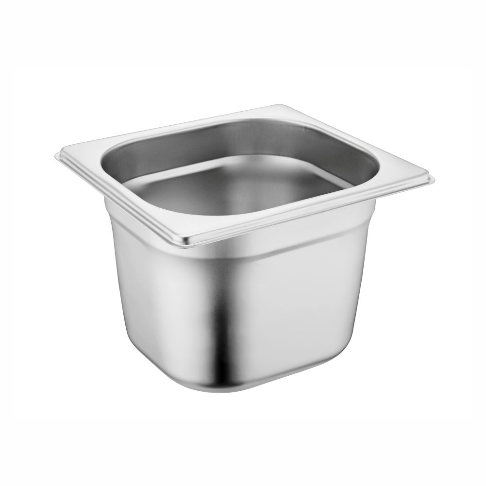 1-6 Size Stainless Steel Gastronorm Pan(M2 Series), anti-jamming, 176x162x150mm, thickness 0.6mm, 2.5L2.6u.s.qt-M26150QB
