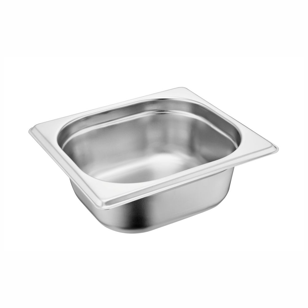 1-6 Size Stainless Steel Gastronorm Pan(M2 Series), anti-jamming, 176x162x65mm, thickness 0.6mm, 1.0L1.1u.s.qt-M26065QB