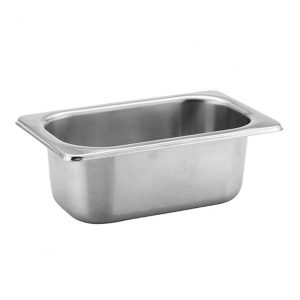1-9 Size Stainless Steel Gastronorm Pan, 176x108x65mm, thickness 0.6mm, 0.6L0.6u.s.qt-23917A