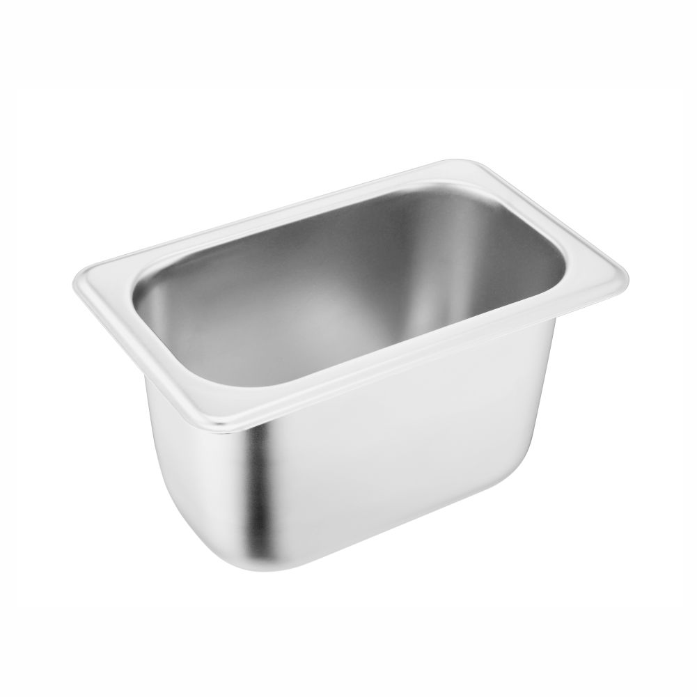 1-9 Size Stainless Steel Gastronorm Pan(M2 Series), 176x108x100mm, thickness 0.6mm, 1.0L1.1u.s.qt-M29100AB