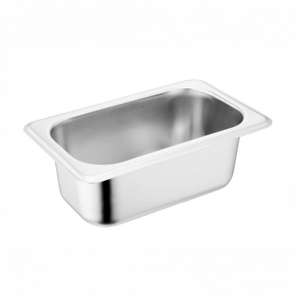 1-9 Size Stainless Steel Gastronorm Pan(M2 Series), 176x108x65mm, thickness 0.6mm, 0.6L0.6u.s.qt-M29065AB