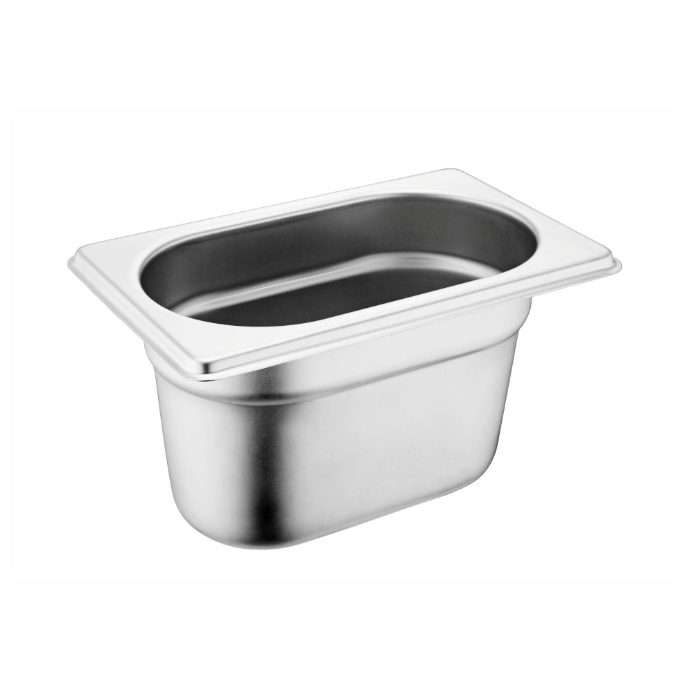 1-9 Size Stainless Steel Gastronorm Pan(M2 Series), anti-jamming, 176x108x100mm, thickness 0.6mm, 1.0L1.1u.s.qt-M29100QB