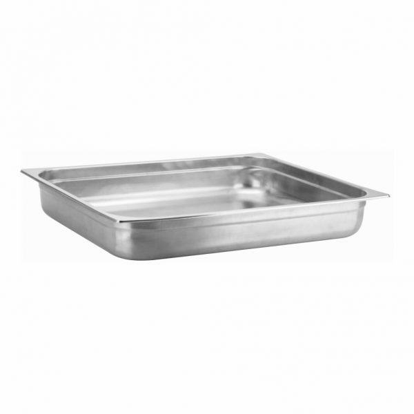 2-1 size Stainless Steel Gastronorm Pan, 652x532x100mm, thickness 0.8mm, 28L29.6u.s.qt-22118Q
