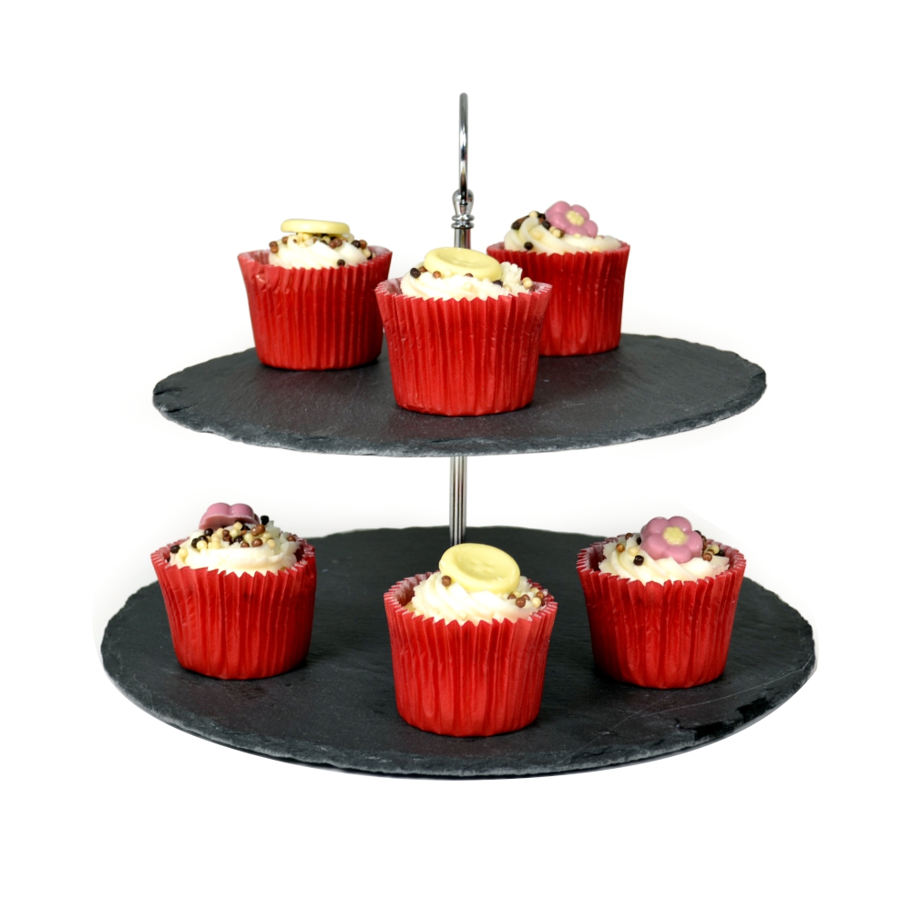 2-Tier Cake Stand dia.2530x0.5cm-MSL4