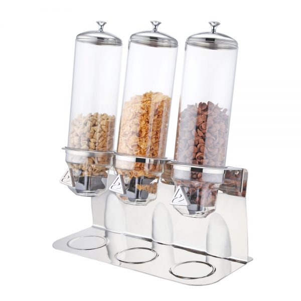 4.0L x 3 Stainless Steel Base Triple Cereal Dispenser-U13-1300