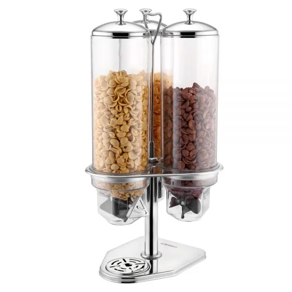 【希少】Kellogg's シリアルディスペンサー 3連 SUNNEX 4.0L x 3 Stainless Steel Cereal Dispenser - Sunnex Products Ltd.