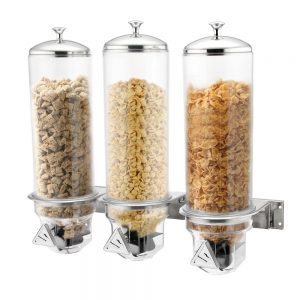 4.0L x 3 Wall-Mounted Triple Cereal Dispenser with PC Container-U08-0430