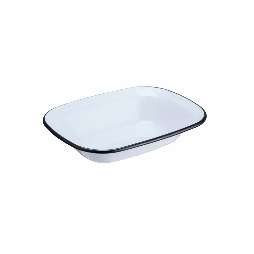 Enamel Coating Pie Dish 24x17.5x5(h)cm