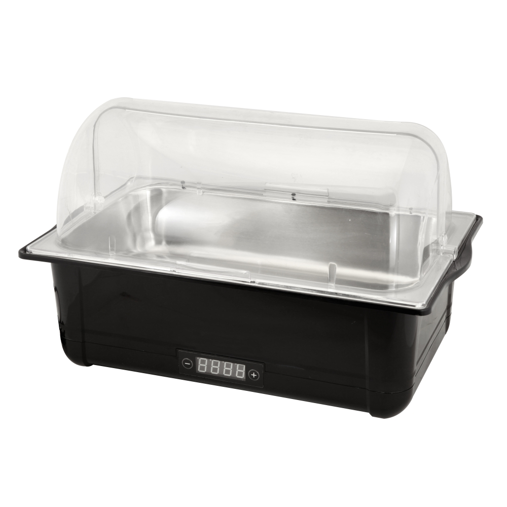 Full Size 13.5L Electric Chafer with Polycarbonate Roll Top Cover (Livigno Series)-X86087