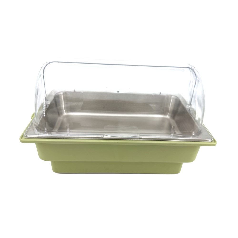 Full Size 13.5L Electric Chafer with Polycarbonate Roll Top Green-Ecocater Series-X88187N