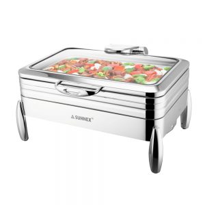Full Size 8.5L Stainless Steel Chafer with Stand (Sicily Series)-W17-11002