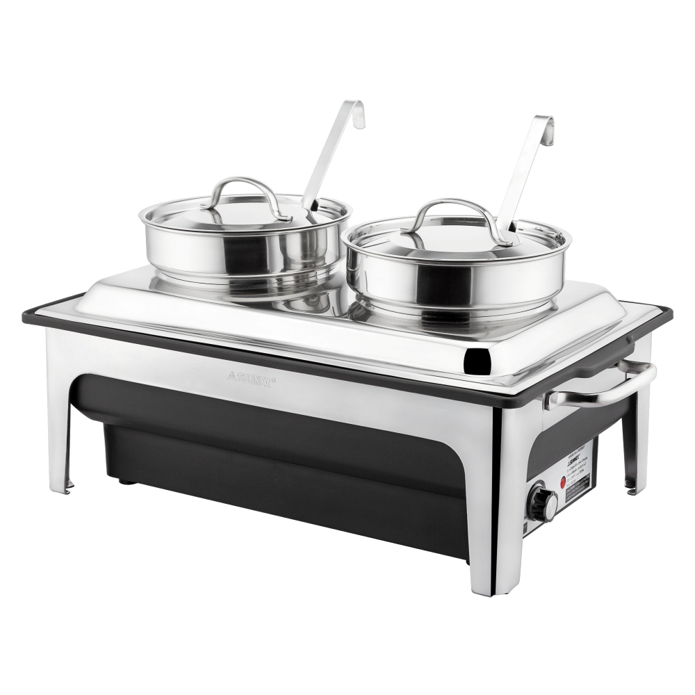 Full Size Electric Chafer with 2 x 4.0L Bain Maries (EcoCater Series)-X85887