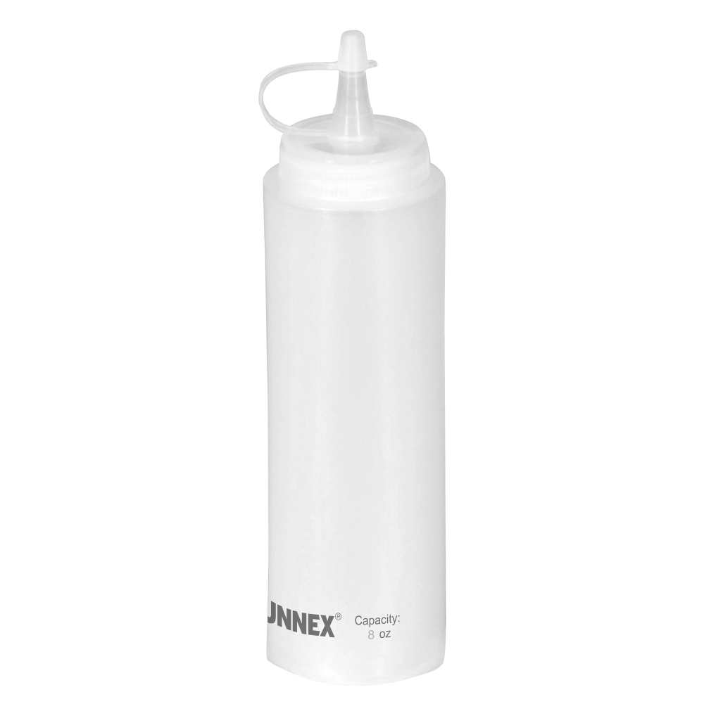 Polyethylene Sauce Bottle with Cap 24fl.oz (Clear)