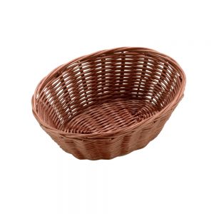Polypropylene Rattan Basket 18.0x13.0x6.5cm Oval Dark Brown (C03 Range)