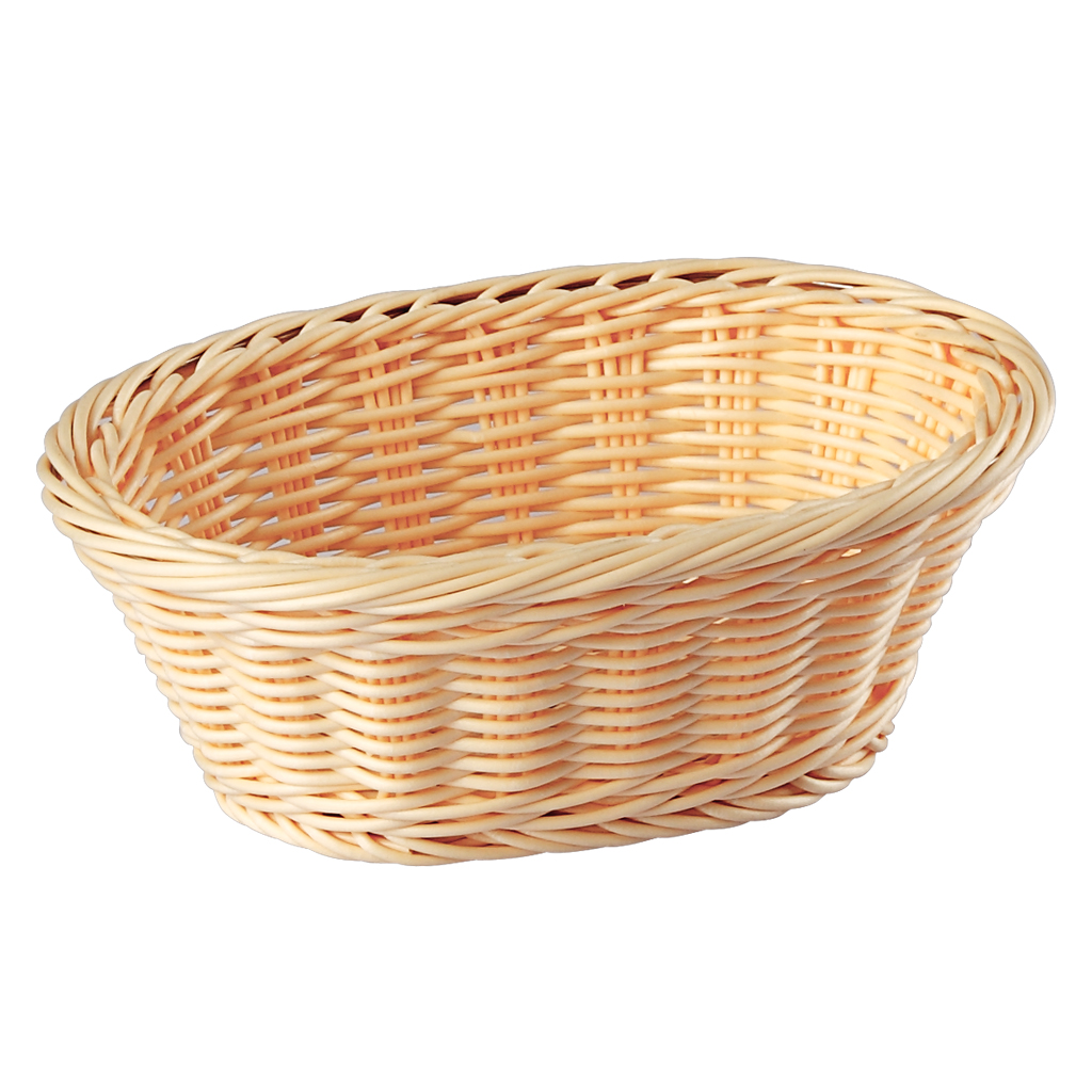 Polypropylene Rattan Basket 18.5x13.5x7.0cm Oval Beige (C04 Range)