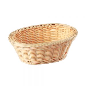 Polypropylene Rattan Basket 18.5x13.5x7.0cm Oval Dark Brown (C04 Range)