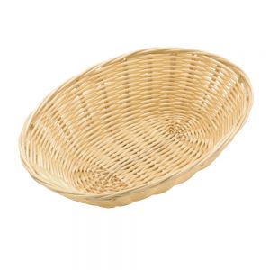 Polypropylene Rattan Basket 23.0x15.0x6.5cm Oval Light Brown (C03 Range)