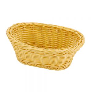 Polypropylene Rattan Basket 23.0x16.5x7.0cm Oval Beige (C04 Range)