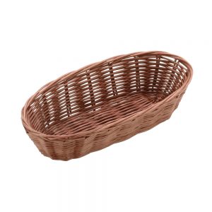 Polypropylene Rattan Basket 23x10x6cm Cracker Dark Brown (C03 Range)