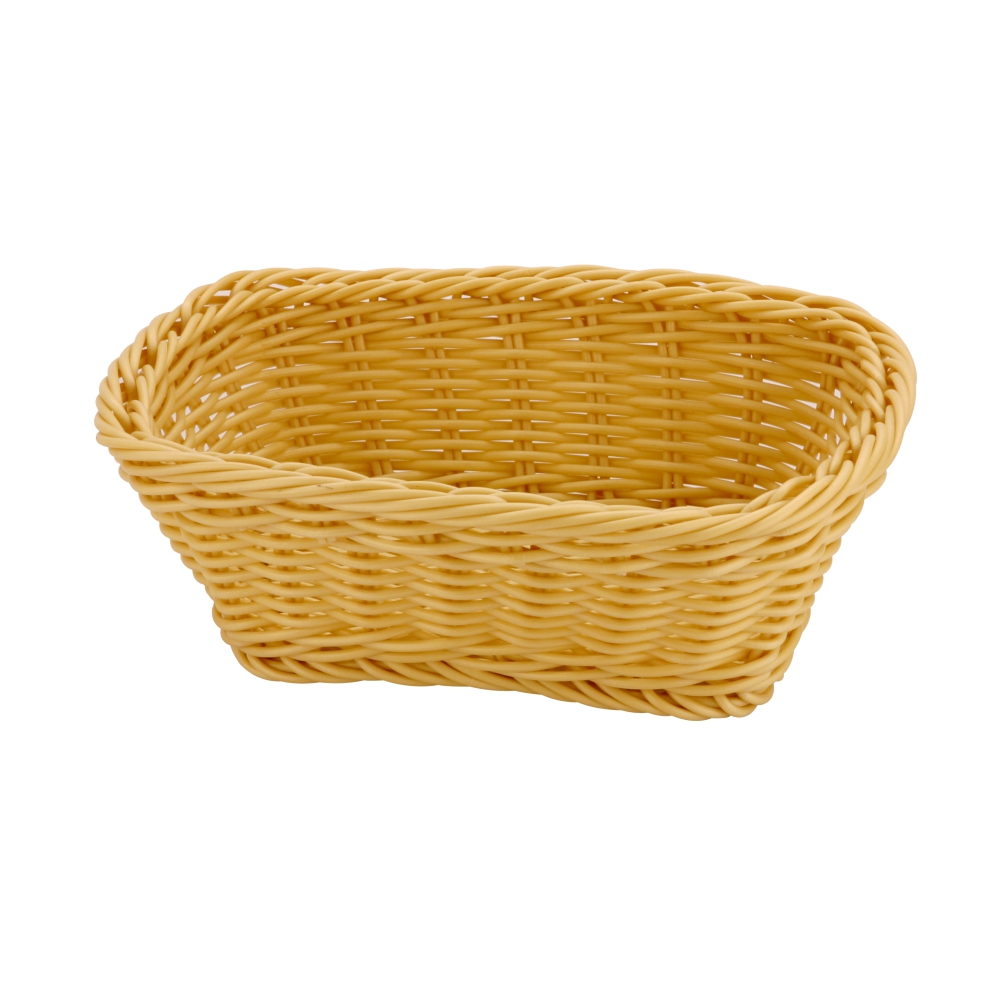 Polypropylene Rattan Basket 23x19x8cm Rectangular Beige (C04 Range)