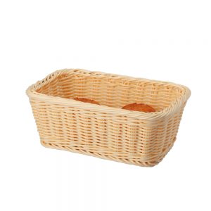 Polypropylene Rattan Basket 264x162x100mm GN 1/4 Size Beige (C04 Range)