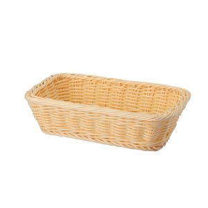 Polypropylene Rattan Basket 264x162x65mm GN 1/4 Size Beige (C04 Range)