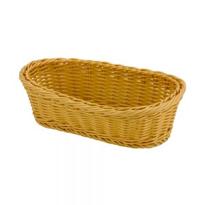 Polypropylene Rattan Basket 28.0x15.0x7.5cm Oval Beige (C04 Range)