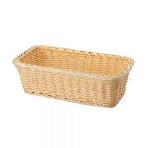 Polypropylene Rattan Basket 325x176x100mm GN 1/3 Size Beige (C04 Range)