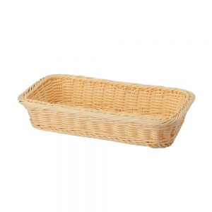 Polypropylene Rattan Basket 325x176x65mm GN 1/3 Size Beige (C04 Range)