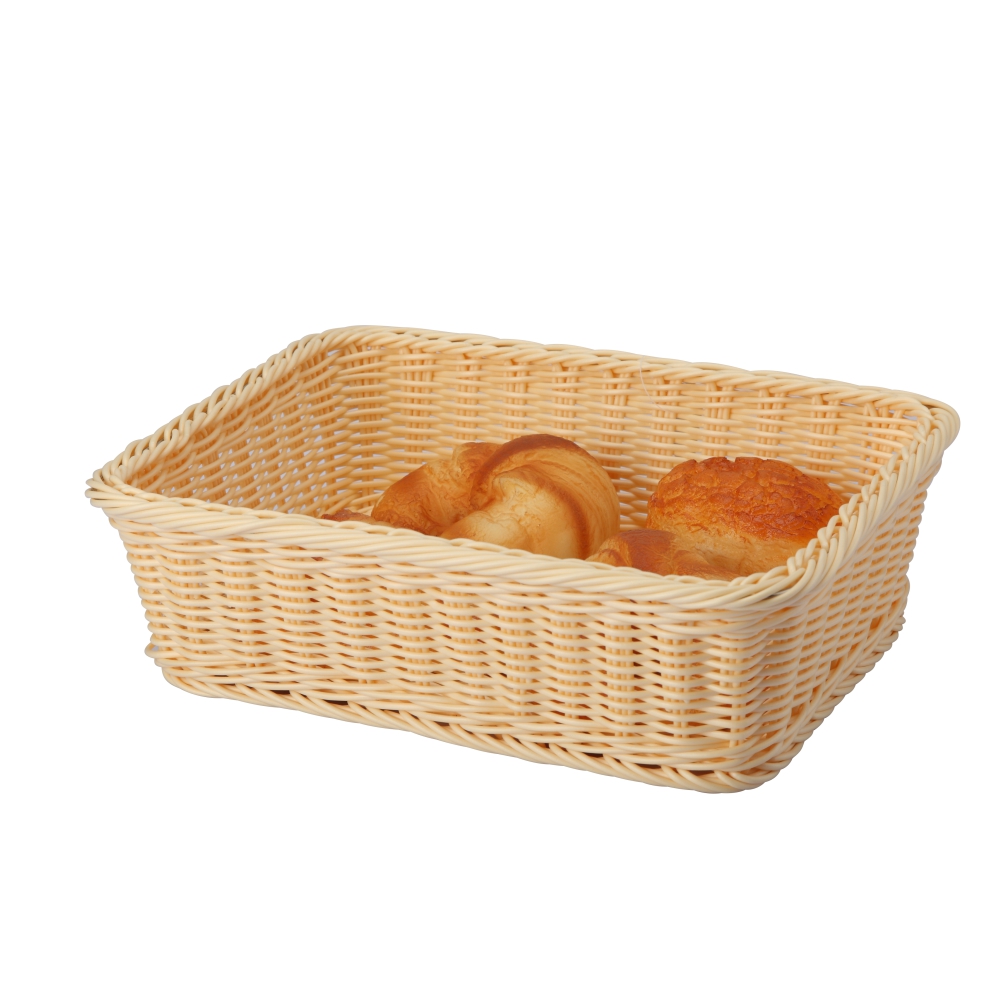 Polypropylene Rattan Basket 325x265x100mm GN Size 1/2 Beige (C04 Range)