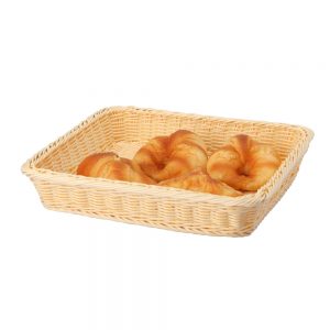 Polypropylene Rattan Basket 325x265x65mm GN 2/3 Size Beige (C04 Range)