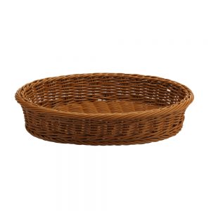 Polypropylene Rattan Basket 33.5x23x6.5cmOval Dark Brown (C04 Range)