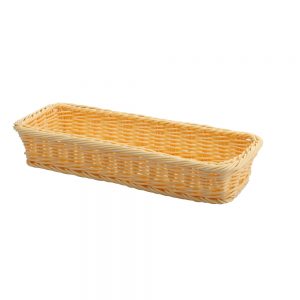 Polypropylene Rattan Basket 35.0x14.0x6.5cm Rectangular Beige (C04 Range)