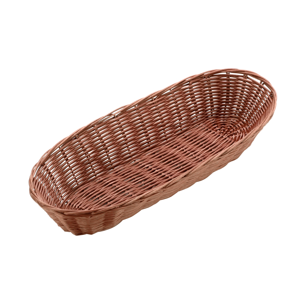 Polypropylene Rattan Basket 37.5x15.0x7.0cm Loaf Dark Brown (C03 Range)
