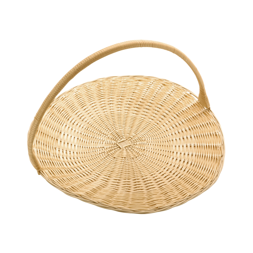 Polypropylene Rattan Basket 43.0x30.5x13.0cm WAITRESS Light Brown (C03 Range)