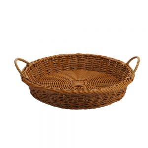 Polypropylene Rattan Basket dia.31.5x5.5cm Round Dark Brown (C04 Range)