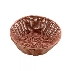 Polypropylene Rattan Basket dia.8x7cm Round Dark Brown (C03 Range)