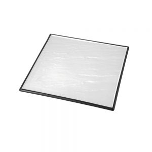 Porcelain Display Dish, 26cm/10inch (White with Black Trim)