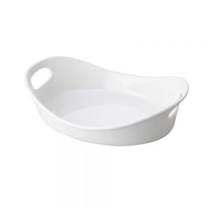 Porcelain Oval Dish with Handle 27cm/10.5inch